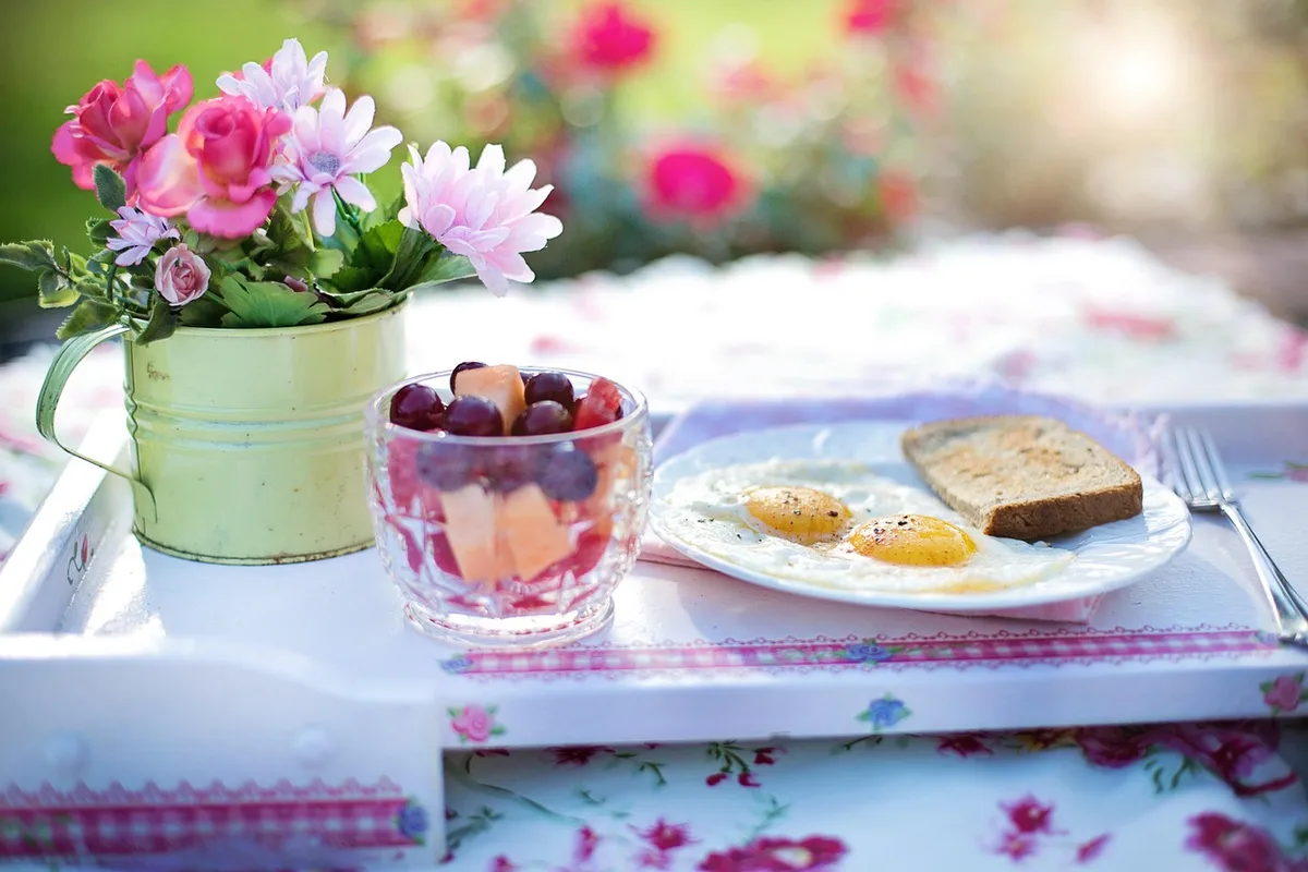 Assiette équilibrée composée d'une protéine, d'un légume et d'un féculent
